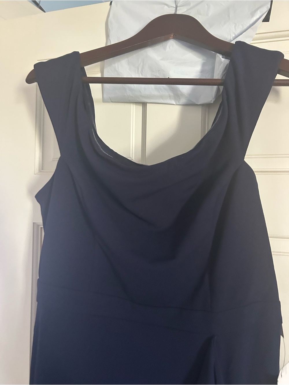 Lulu's Navy Ruffle-Front Maxi Gown - Picture 3 of 6